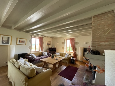 Substantial restored farmhouse with gite, swimming pool, garage and garden