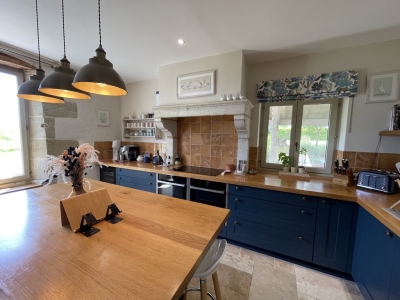 Substantial restored farmhouse with gite, swimming pool, garage and garden