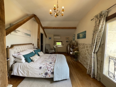 Substantial restored farmhouse with gite, swimming pool, garage and garden
