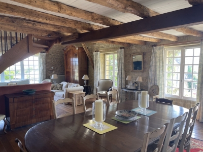 Privately located corps de ferme with gite, swimming pool and large garden