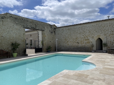 Substantial restored farmhouse with gite, swimming pool, garage and garden