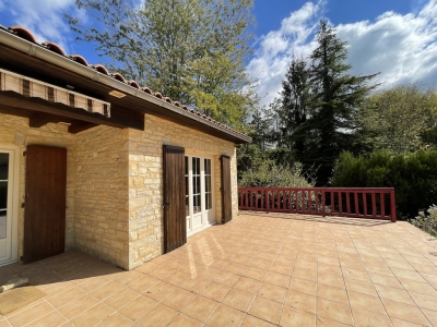 Maison moderne spacieuse avec un grand jardin