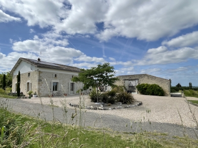 Substantial restored farmhouse with gite, swimming pool, garage and garden