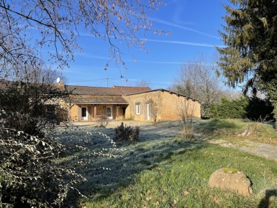 Stone-built house with gite, barn and garden