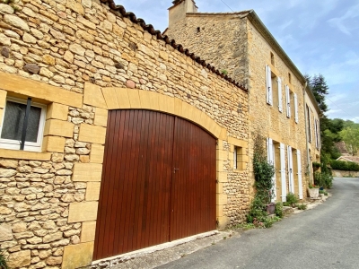 Substantial 19th century village house with garaging and garden
