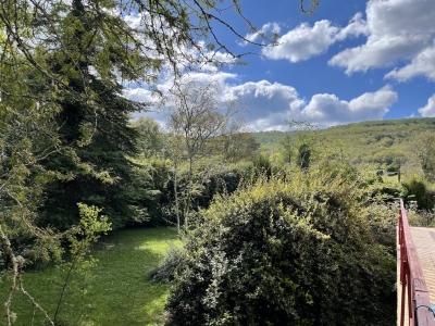 Maison moderne spacieuse avec un grand jardin