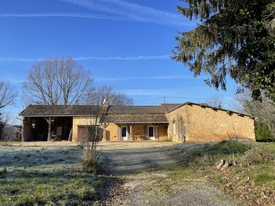 Stone-built house with gite, barn and garden