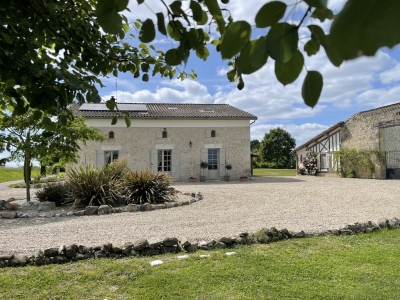 Substantial restored farmhouse with gite, swimming pool, garage and garden