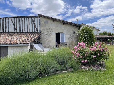 Substantial restored farmhouse with gite, swimming pool, garage and garden