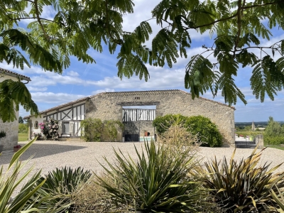 Substantial restored farmhouse with gite, swimming pool, garage and garden