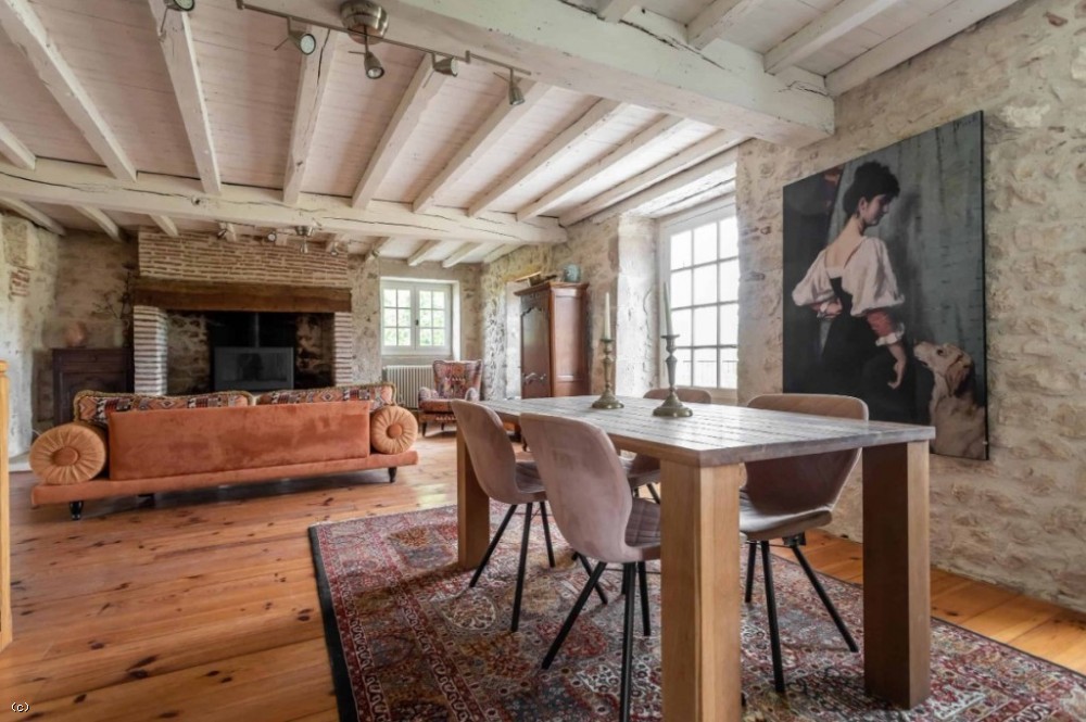 Sympathetically restored farmhouse with traditional outbuildings, swimming pool and 2.3ha